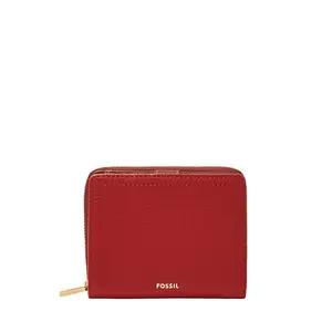 Fossil Womens Leather Logan Red Multifunction Wallet SL7923611