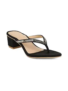 Bata womens Erin Th Black Heeled Sandal - 4 UK (6716069)