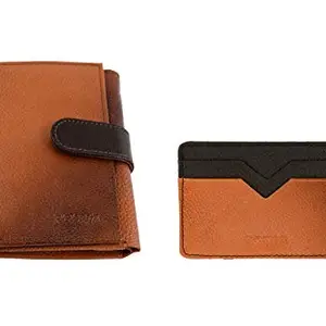 POSHA Genuine Leather Wallet Combo for Women, Girls - Gift for Girl, Women, Girlfriend (Tan)