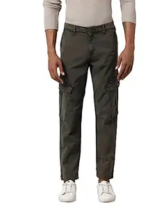 VOI Jeans VOI Non Denim Jeans Men's Olive Groot Plus - Relaxed Fit Non Denim Jeans