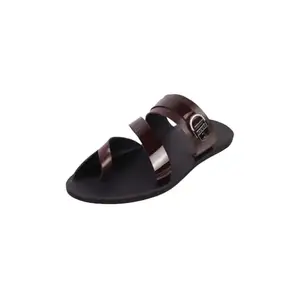 Mochi Men's WINE Faux Leather Stylish Sandals UK/10 EU/44 (16-868)