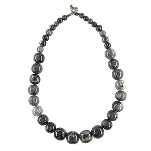 Artisan Grey Resin Necklace - 12-Inch Masterpiece in Handcrafted Jewelry