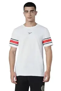 Reebok Men's Cotton Casual T-Shirt - Soft Breathable Regular Fit Half Sleeve Cotton Tee | Round Neck Tshirt for Men