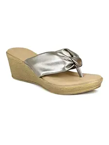 Inc.5 Synthetic Slipon Womens Sandals (Gunmetal Grey, Size_37)