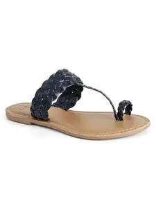 Carlton London Women Sandal,Navy,UK-6