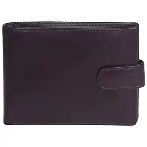 Leatherman Fashion LMN Genuine Leather Black Men Bi-fold Wallet 9 Card Slots