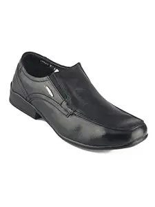 Red Chief Black Leather Slip On Formal Shoes for Men (RC10057 001) Size 8