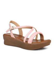 Inc.5 Women Pink Solid Wedge Sandals
