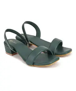 Picktoes Beige Gorgeous Look heeled sandal (GREEN, numeric_6)