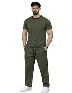 Mack Jonney Men's Polyester Lycra Tracksuit | Lightweight Sports & Gym Wear | Comfortable Running & Training Track Suit for Men-MJ-184