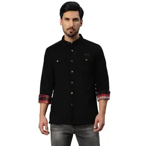Royal Enfield Men's Regular Fit Shirt (SHA230009_Black