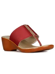 Bata Women's Shimmer Red Slipper-6 Kids UK (7715756)