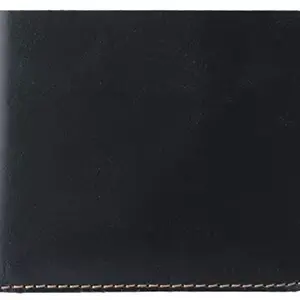 Men Black Pure Leather RFID Wallet 6 Card Slot 1 Note Compartment Saiqa1079