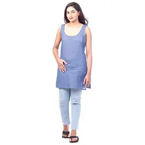 Happy Bunny Women's Long Slip, 100% Superfine Cotton Fabric, Fresh Guard Treated, Firm Fit, Non-Stretchable Inner Kurti Top Slip, Casual & Ethnic Outfits
