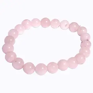 Blissaturn Blissaturn Natural Rose Quartz Crystal Stones 8mm Round Beads Bracelet for Love | Selfcare | Affection | Reiki & Crystal Healing