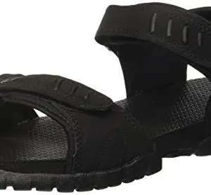 Walkaroo Men's Black Outdoor Sandals - 9 UK (4509)