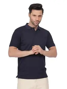 Tide & Sail Mens Stylish Polo T Shirts for Men Plain Polo T Shirt Man Solid Casual T Shirt with Comfortable Fit for All-Day Wear