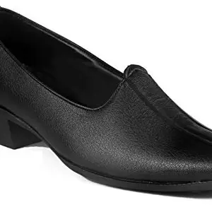 YUVRATO BAXI Men's Black Height Increasing/Elevator Casual and Formal Slip-On Traitiyional Panjabi Jutti-6 UK