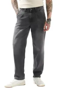 Hubberholme Men Cotton Washed Relaxed Fit Mid-Rise Jeans 33