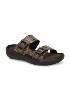 AZZARO BLACK Men's Synthetic Leather Sandals || FOR Casual Outings || Comfortable Footwear || TPU Sole With Comfort Quality