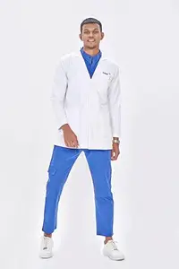 One Nation Full-Sleeve Slant Unisex Medical Coat - White L