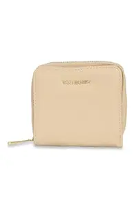 Van Heusen Women Polyurethane Beige Solid Casual Wallets
