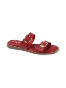 ELLE Women Fashion Sandal,Maroon,UK-6
