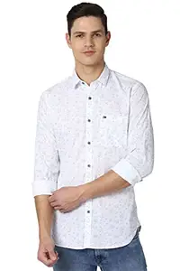 Peter England Men's Slim Shirt (PCSFSSLPW89913_White 40)