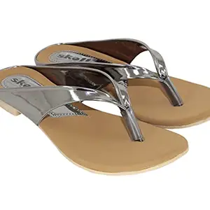 SKOLL Women Grey Causal Flats 37