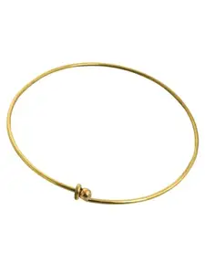 Viraasi Brass Gold-Plated Hasli Necklace, Medium Size, 50 grams