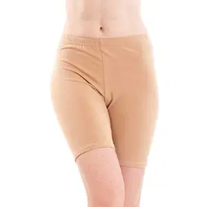 Elitify Beige Pack of 1 Cycling Shorts for Women & Girls (Size-3XL)