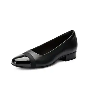 Clarks Women's Juliet Monte Black Leather Loafers-4 UK (37 EU) (26136864)