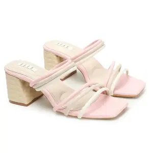Elle Women's Pink Heeled Sandal-7 Kids UK (EL-JS-Wn-42)