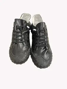 DG Corporation Men's Synthetic Leather Casual Casual Shoes (Black,7 UK) (Shoes7 Black 7)