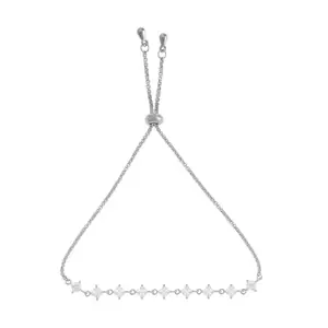 KUSHAL'S Fashion Jewellery White Rodium Polished 92.5 Sterling Silver Bracelet for Women, With Adjustable Chain, Best forOffice Wear - 437651