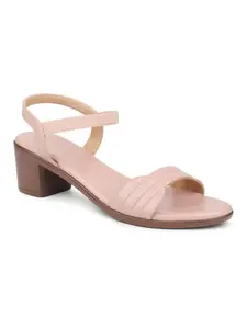 Inc.5 Women Peach Solid Block Heels