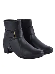 Shoetopia Women's Flat Boots/Black /EU38 / UK5