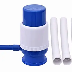 Plastic Manual Pump for 20 Litre Bottle Can/Bottled Water Drinking with 3 Pumping Pipes (9 cm, Multicolour) - Pack of 1