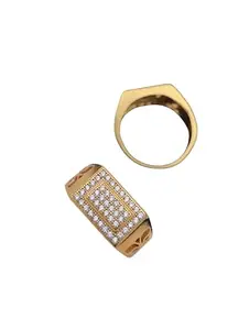 Stylish Men's Designer Ring Diamond Gold Ring For Men Ring/Gold Ring||JEWELRYRING-206-20