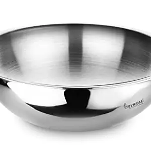 Crystal TriPro -Triply Stainless Steel Tasla - 20 cm (Induction Bottom) price in India.
