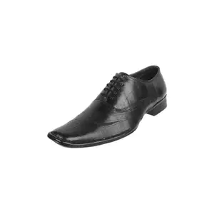 Mochi Men Black Classic Leather Brogue Shoes UK/9 EU/43 (19-425)