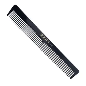 ROOTS - Professional Comb | Dual Teeth For Styling/Detangling | Salon Grade - For Men/Women | Ideal for Sectioning & Colouring | Rounded Teeth prevent Hair damage | Length - 6.4 Inch | Model No - 111