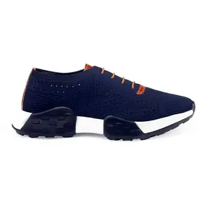 YUVRATO BAXI Men's Knitted Upper Material Blue Casual Oxford Brogue Outdoor Shoes.- 11 UK