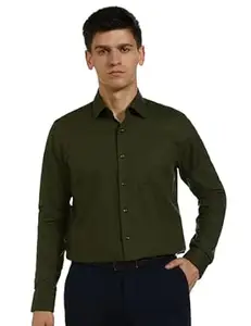Van Heusen Men Cotton Solid Slim Fit Formal Shirt