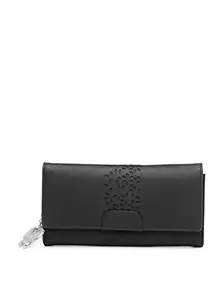 Butterflies Women Fashion Wallet (Black) (BNS 2394BK)