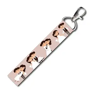 ISEE 360® Marriage Lanyard Bag Tag with Swivel Lobster for Gift Luggage Bags Backpack Laptop Bags Couples Lovers L X H 5 X 0.8 INCH