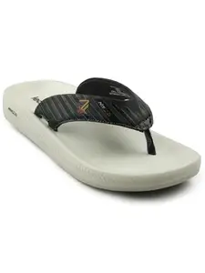 Liberty Leap7x NITWALK-1 Casual Flip Flop for Men With Rubber Sole | Lightweight and Comfortable PU Outsole | Durable and Cushioned Footbed Stylish Home Footwear (Grey 45EU)