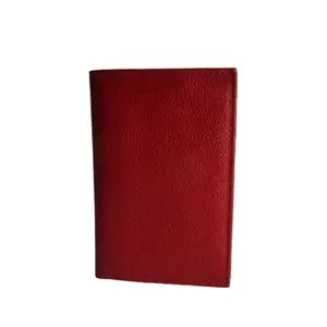Perfect Tan Genuine Leather Card Wallet for Women | Slim Red Wallet with 6 Card Slots & Center Pocket | Compact & Elegant Minimalist Leather Card Holder for Daily Use, Purse or Travel