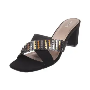 Mochi Women Black Synthetic Sandals - EU/37 UK/4-40-125
