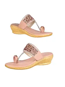 WalkTrendy Womens Synthetic Pink Open Toe Heels - 6 UK (Wtwhs424_Pink_39)